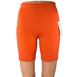 NEW Athleta Ultimate Stash 7" Pocket Orange Running Athletic Biker Shorts Sz XXS
